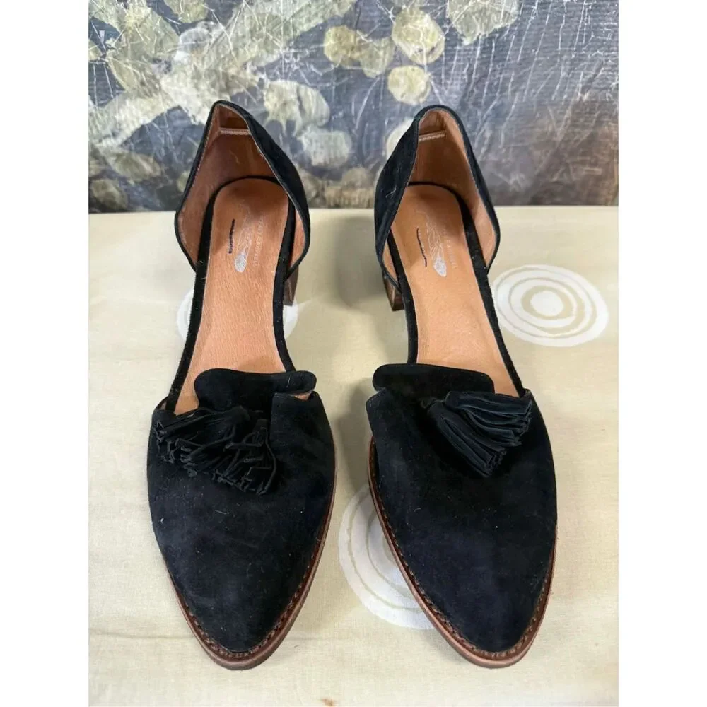 Free People x Jeffrey Campbell Charles Slip-On Tassel Loafers Suede Size 10